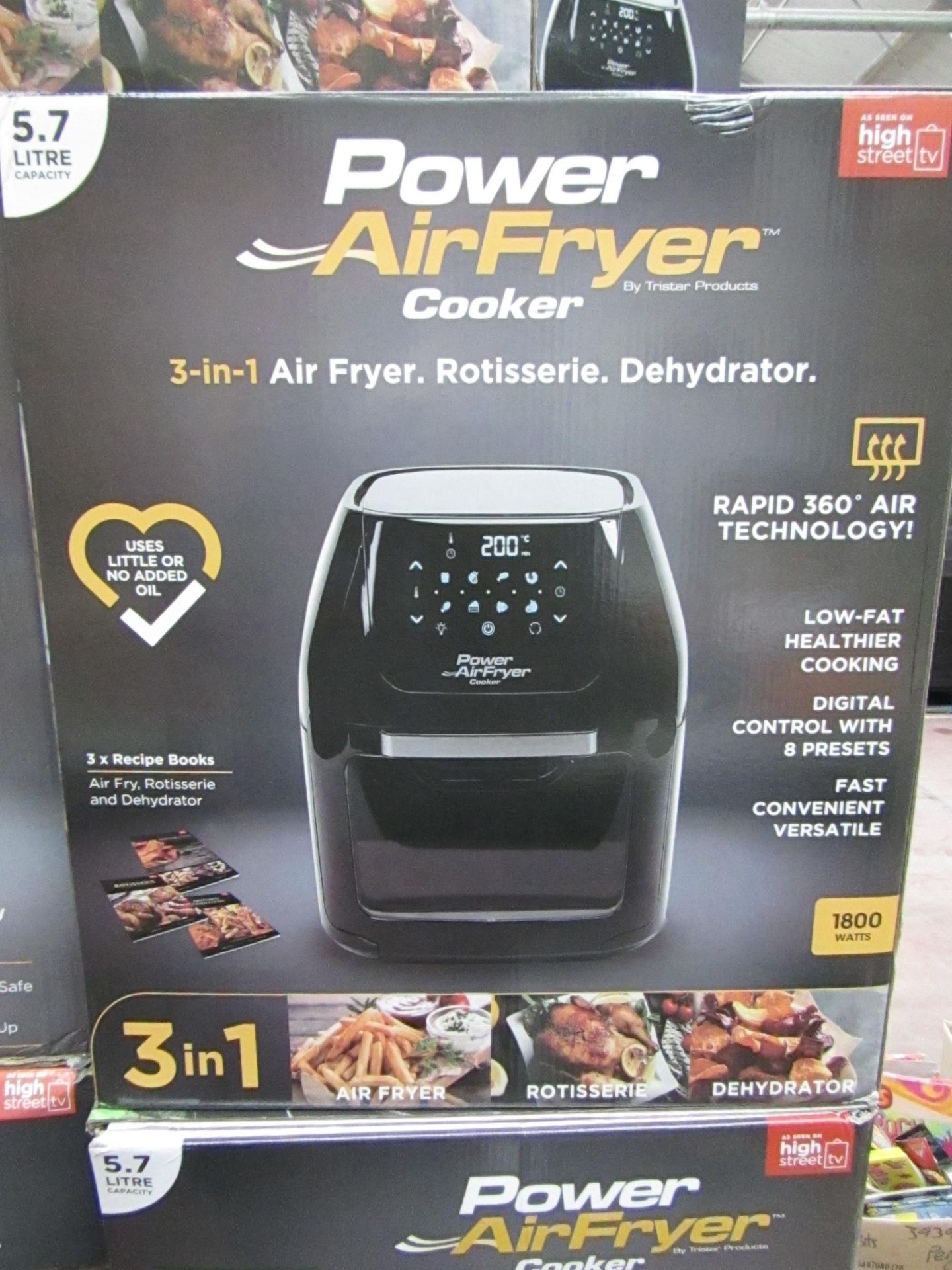 | 1x | POWER AIR FRYER 5.7L | UNCHECKED & BOXED | NO ONLINE RE-SALE | Sku C5060541513068 | RRP £