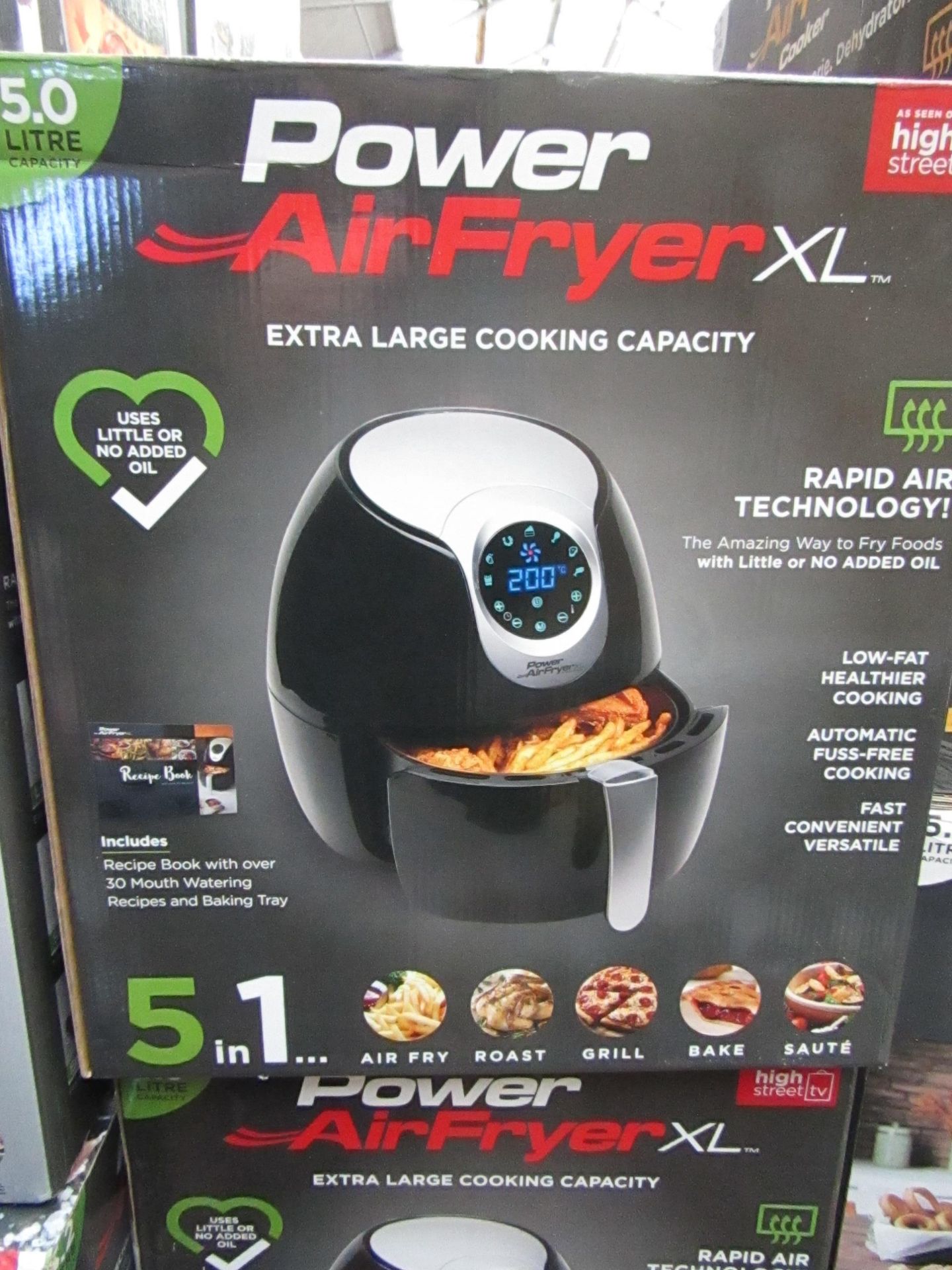 | 1X | POWER AIR FRYER 5.0L | UNCHECKED AND BOXED | NO ONLINE RE-SALE | SKU C5060191466936 | RRP £