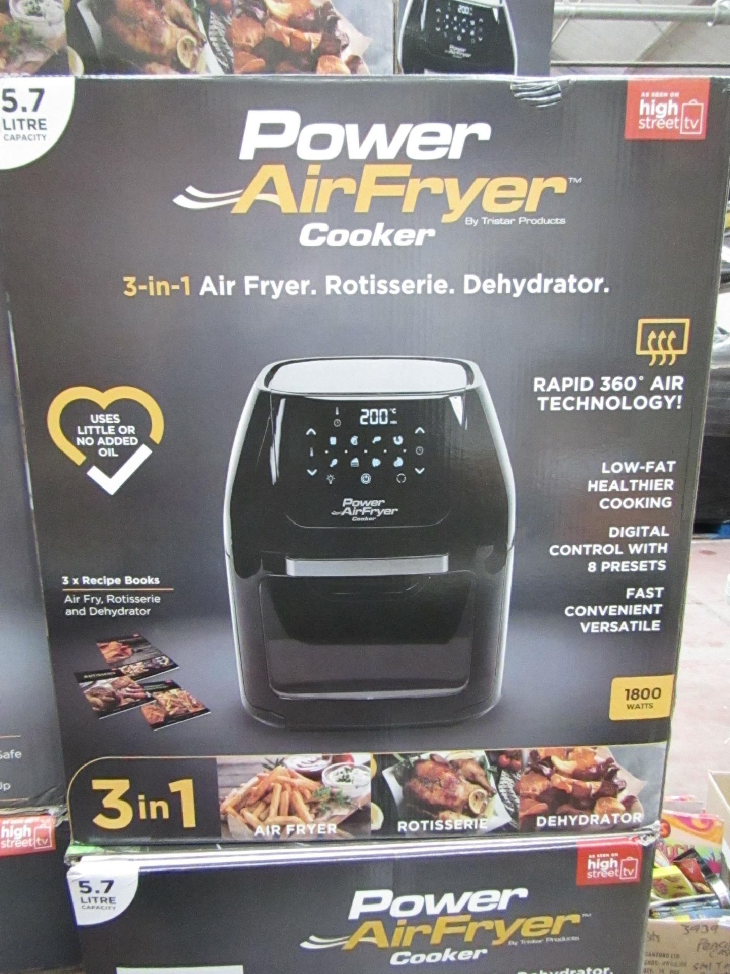 | 1x | POWER AIR FRYER 5.7L | UNCHECKED & BOXED | NO ONLINE RE-SALE | Sku C5060541513068 | RRP £