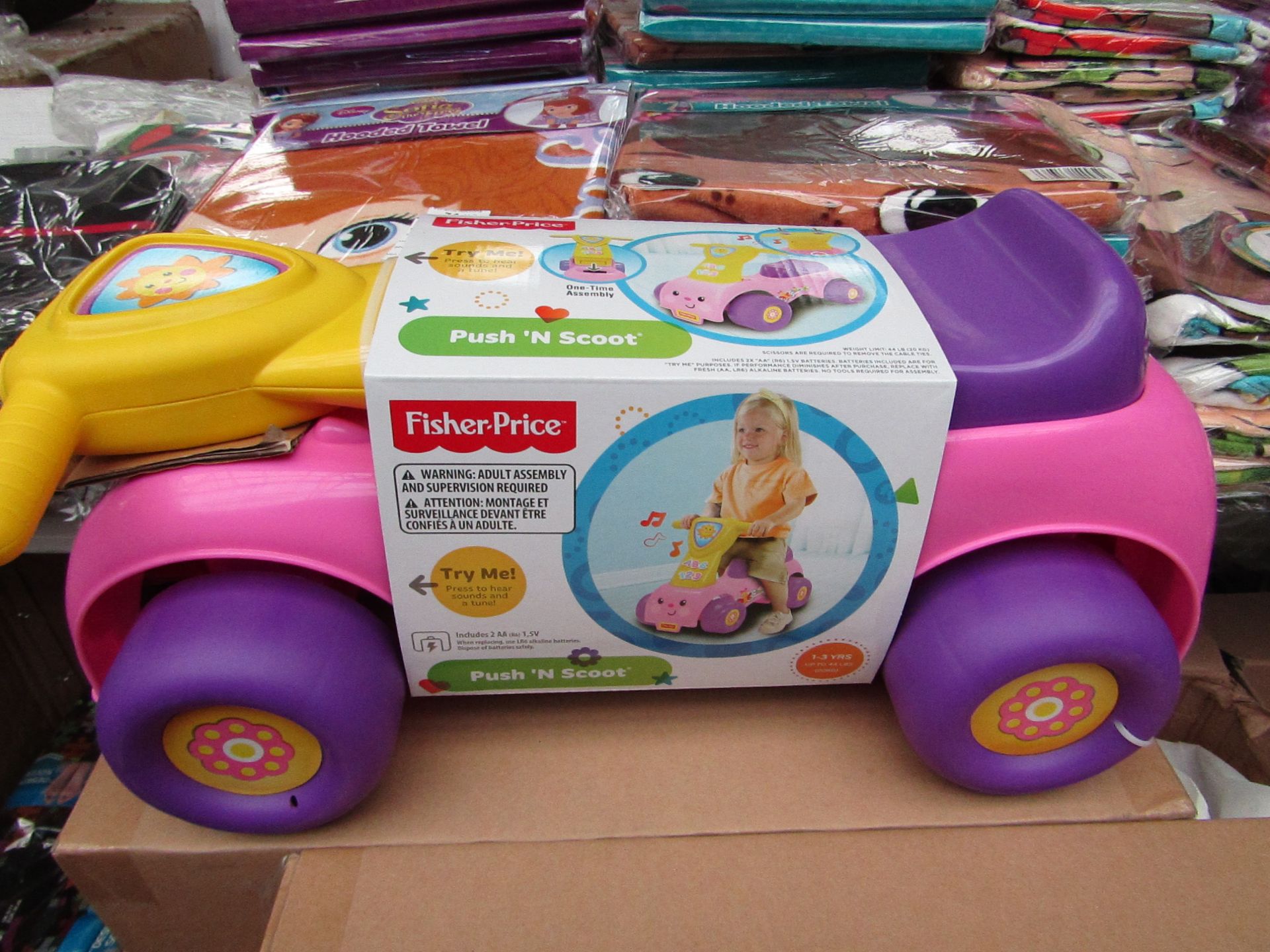 Fisher Price Ride N Scoot with Sounds. New & Boxed