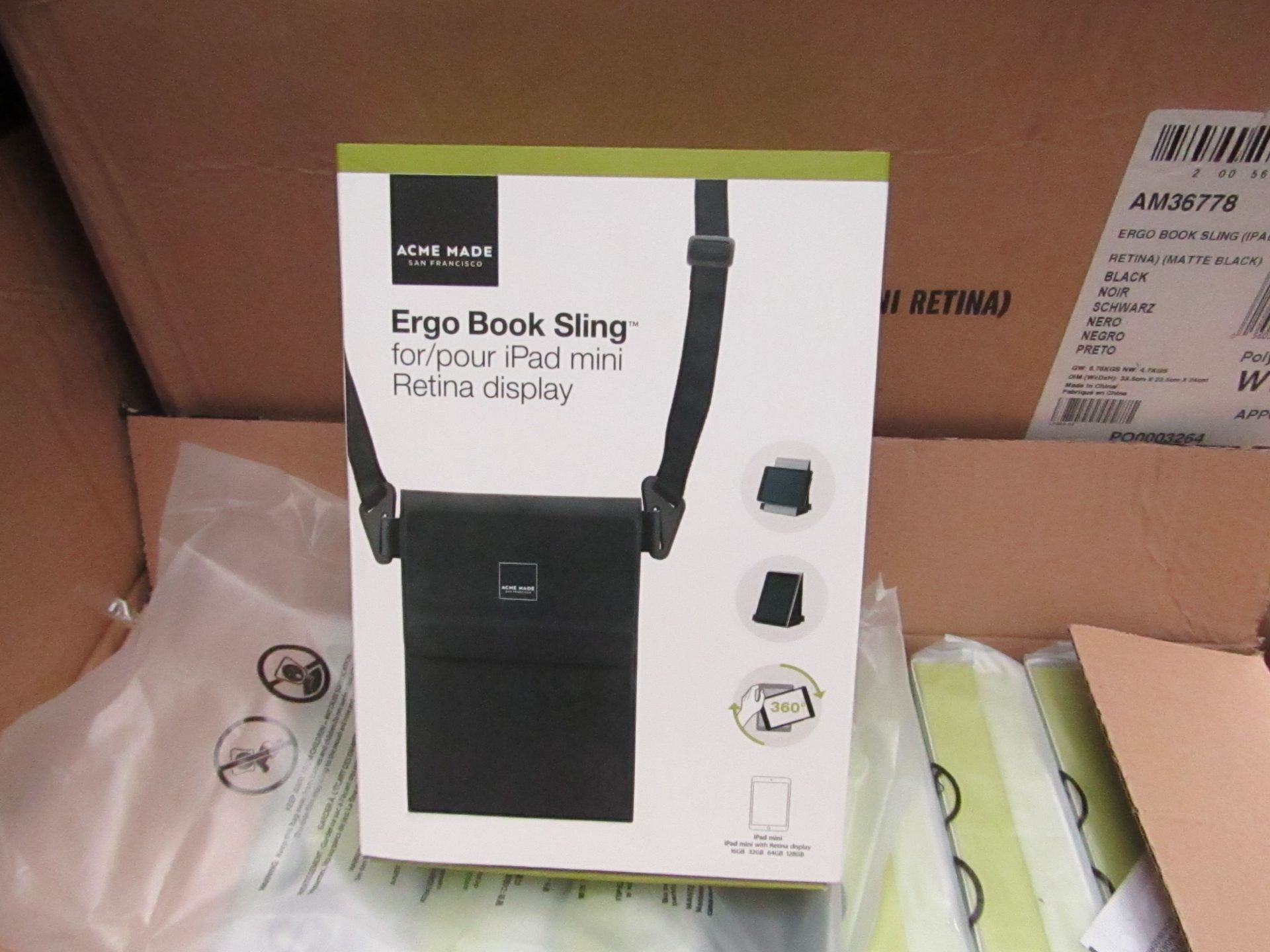Box of 10 Acme made Ipad Mini Sling/Holder. New & packaged