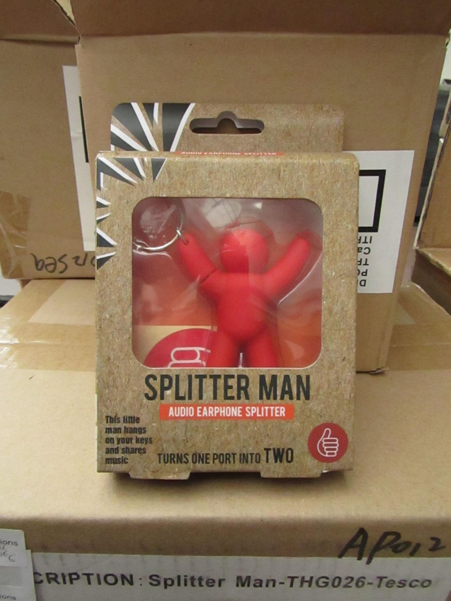 Box of 6 Splitter Man Earphone Splitters.Packaged