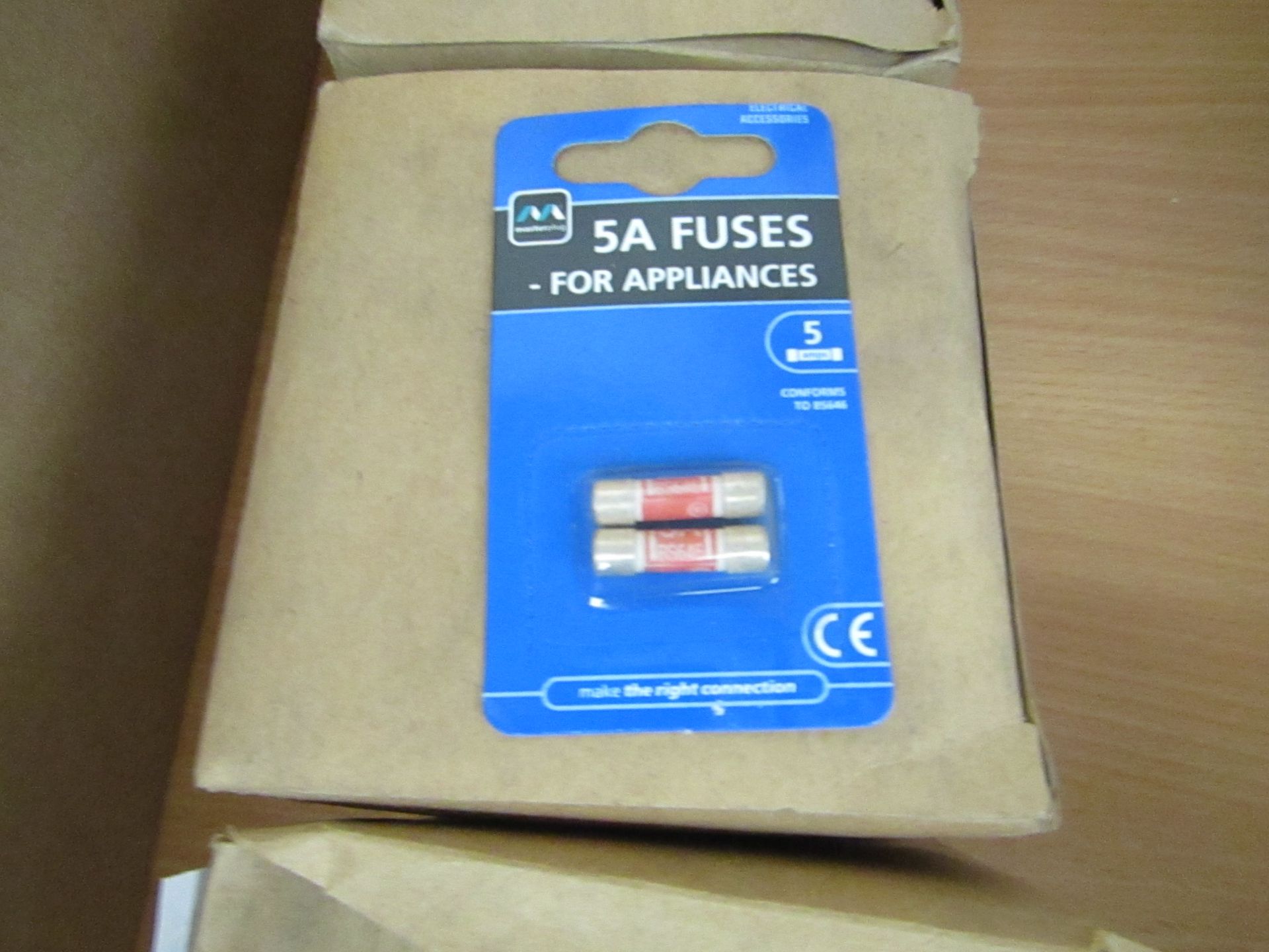 15x Master Plug 5A fuses, new and packaged.
