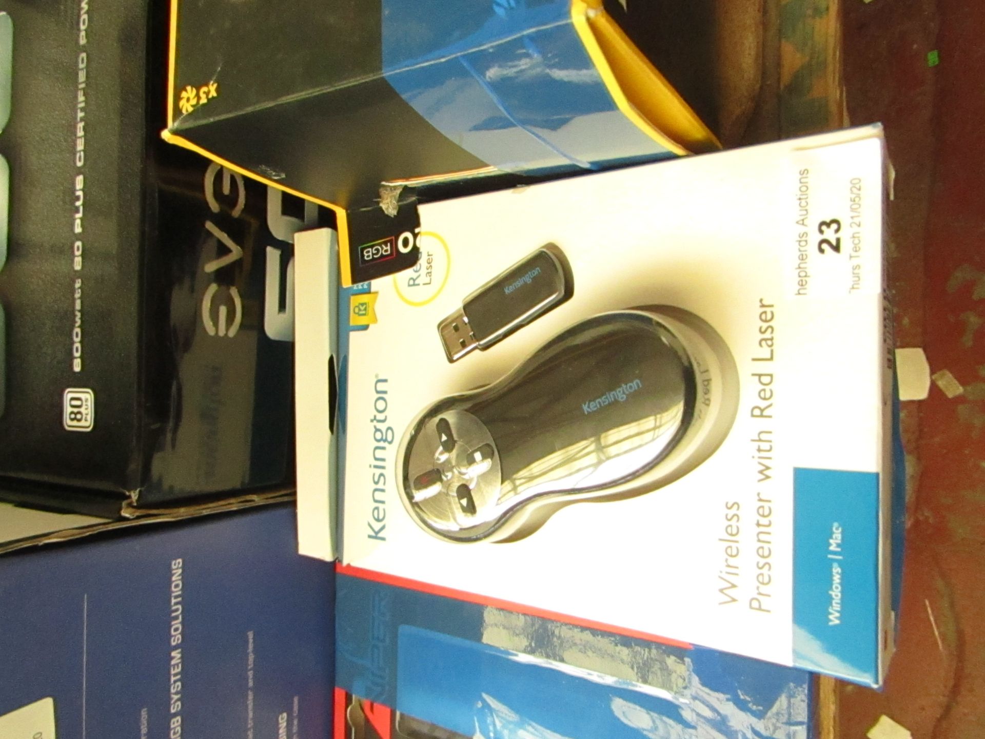 Kensington wireless presenter with red laser, untested and boxed.