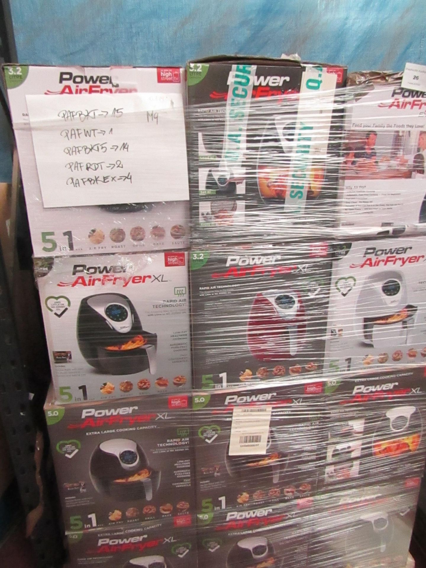 | 24x | POWER AIR FRYER  | UNCHECKED AND BOXED | SKU C5060541513068 | RRP - | TOTAL LOT RRP - |