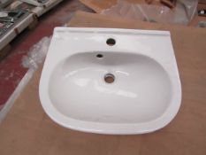 Villeroy and Boch 490mm 1 tap hole sink, new