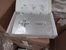 Roca PL6 grey lacquered Dual Flush plate, new and boxed.