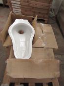 6x Lecico Inset floor toilet pans, boxed and new