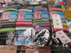 Pack of 12 mens Design Socks. Size 6 - 11. New & packaged