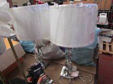 2 x Crystal table lamps. New