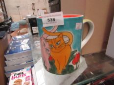 Large Cat Design Mug. Looks unused