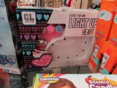 Decorate Your own Light Up Heart. Boxed