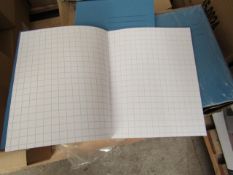 Box of 100 Exercise Books. Unused & Boxed. See Image For Design