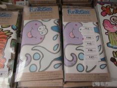 10 x Funtosee Peel & Stick Art Sticker Sets. Unused & Packaged