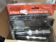 Stag tools 6 Piece Impact Screwdriver Set. New & Packaged