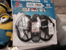 2 Packs of 2 Snow Trax Size 7 - 11. New & Packaged