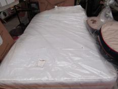 Double Mattress. Looks Unused but the packaging came loose so one end is slightly dirty.