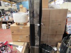 Chrome & Black Floor Lamp with £ Square Shades. Looks unused