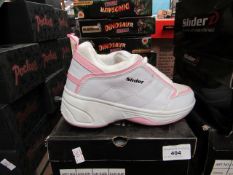 Size 4 Girls Sliderz Trainers with heal Wheel. Boxed