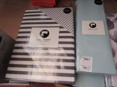 Sanctuary Single Harper Mono Duvet Set with Pillow Case & a Blush Fitted Sheet. Brand new &