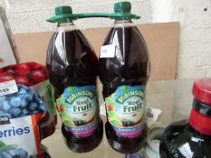 2 x Robinsons Double Strength Apple & Blackcurrant. BB Feb 2021. 1.75L Each