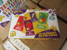 Cbeebies 3D Alphabet Match Cards. New & Boxed