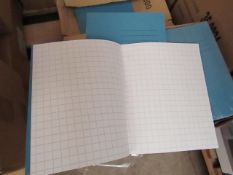 Box of 100 Exercise Books. Unused & Boxed. See Image For Design