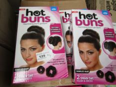 4 x JML Hot Buns Brown hair Sets. New & Boxed