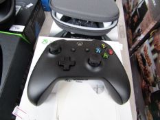 XBOX One black controller, powers on but not fully tested functions. Boxed.