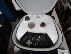 XBOX One Elite wireless controller, powers on but appears to drift during use. Boxed. RRP £159.99