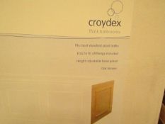 Pallet of approx 40 Croydex bath end panels, unused and boxed