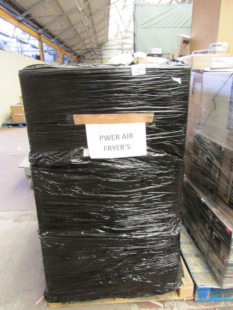 Pallets of Raw customer returns.