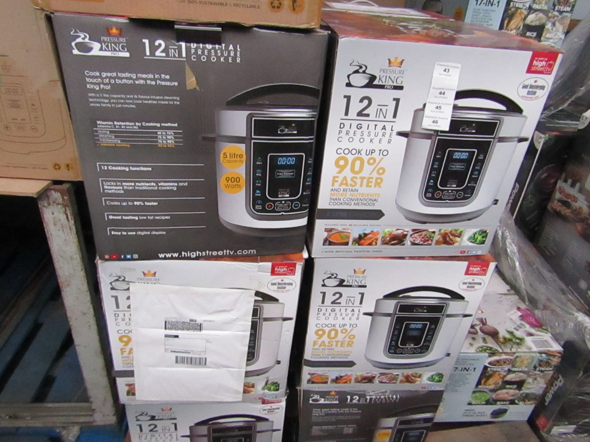 | 5X | 12 IN 1 DIGITAL PRESSURE COOKERS | UNCHECKED AND BOXED | NO ONLINE RESALE | RRP £59.99 |TOTAL