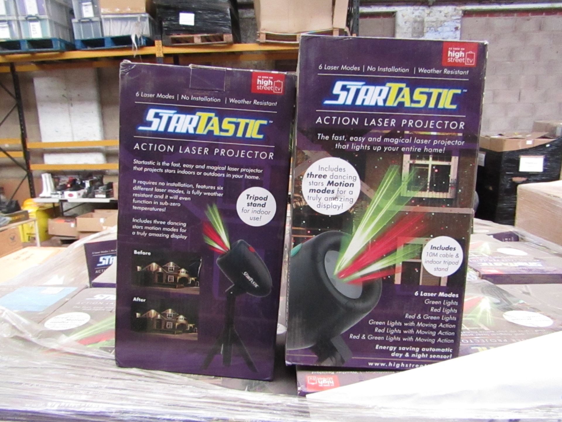 | 10X | STARTASTIC ACTION LASER PROJECTORS | UNCHECKED AND BOXED | NO ONLINE RE-SALE | SKU