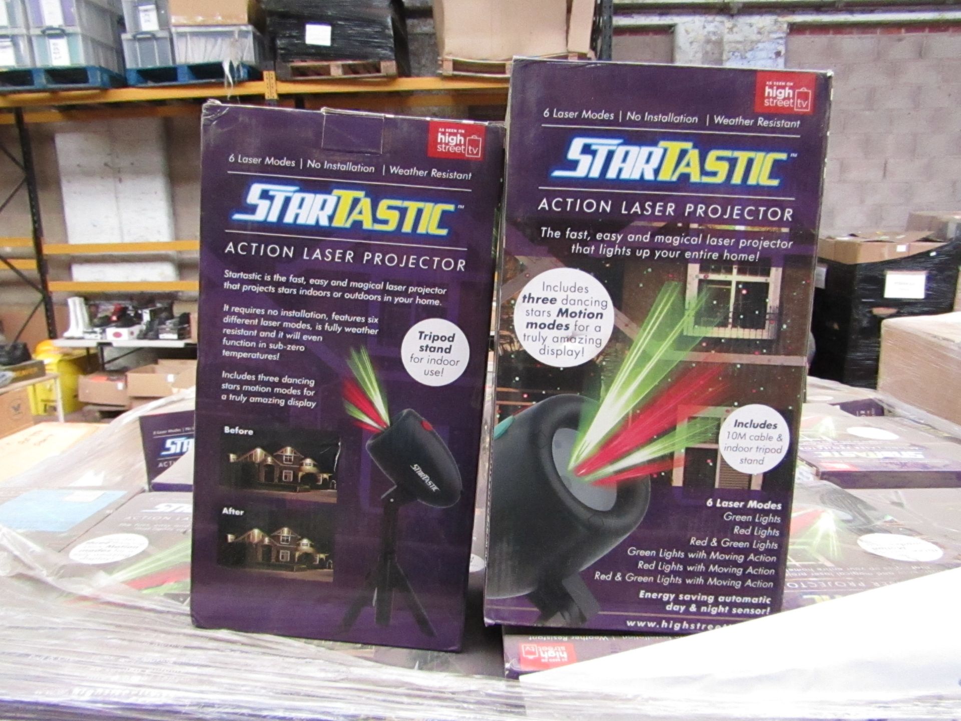 | 10X | STARTASTIC ACTION LASER PROJECTORS | UNCHECKED AND BOXED | NO ONLINE RE-SALE | SKU