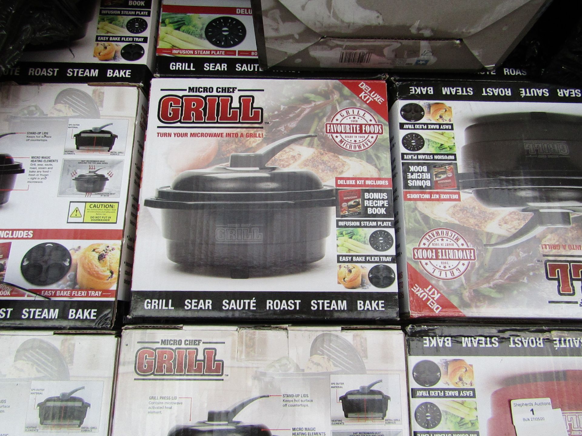 | 10X | MICRO CHEF GRILL DELUXE KIT, TURNS YOU MICROWAVE INTO A GRILL | UNCHECKED AND BOXED | NO