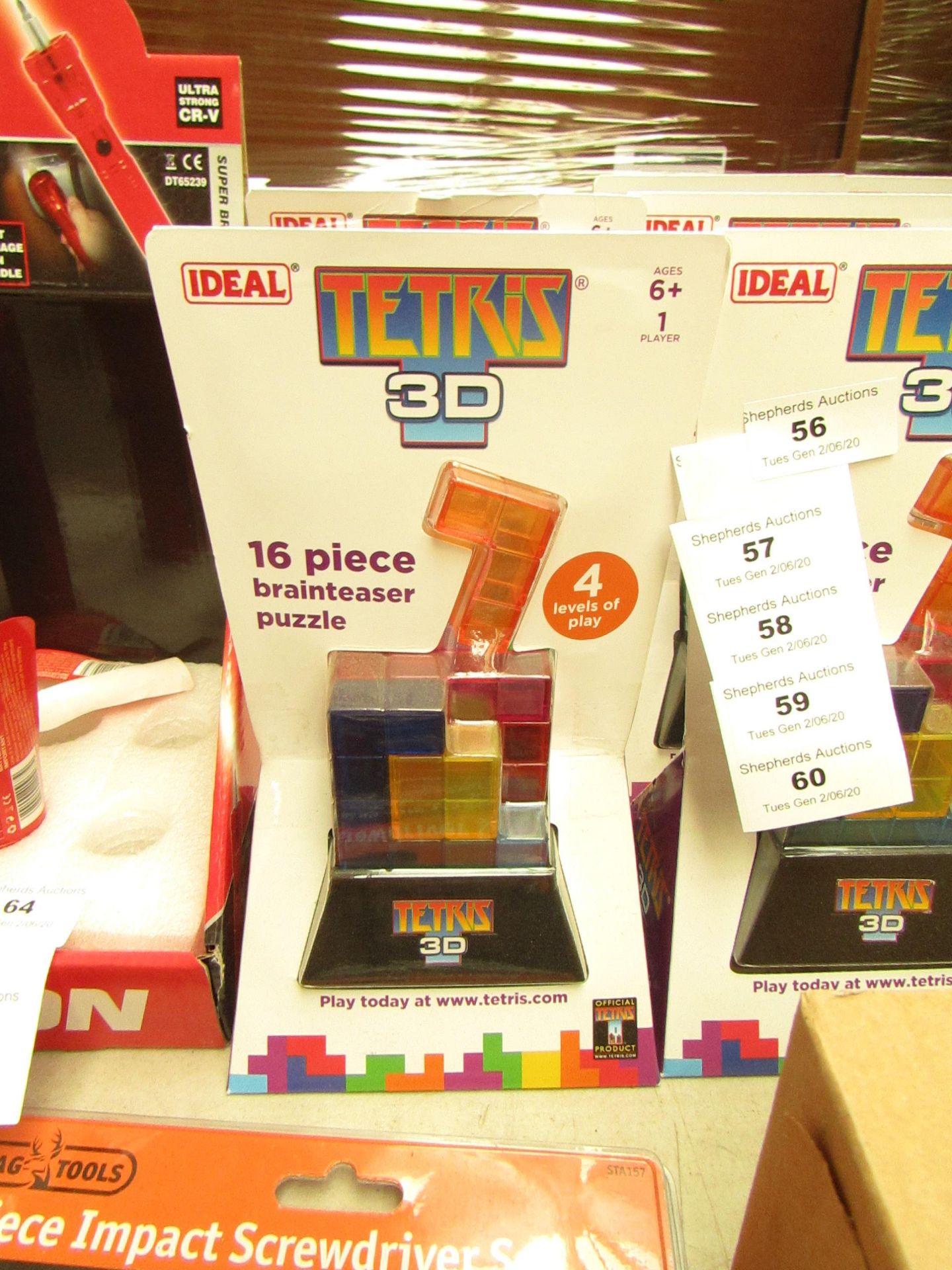 IDEAL - Tetris 3D - 16 Piece Brainteaser Puzzle - New & Packaged.