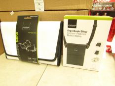 Acme Made Nopa Mini 10.2" tablet protector with an Acme Made ergo book sling, new and packaged.