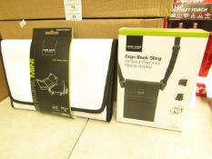 Acme Made Nopa Mini 10.2" tablet protector with an Acme Made ergo book sling, new and packaged.