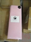 Box of 8x Sanctuary Fitted Sheet With Deep Box Double Blush 100 % Cotton New & Packaged