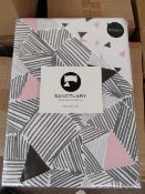 Box of 8x Sanctuary Bailey Multi Coloured Duvet Set Double, includes duvet cover and 2 matching