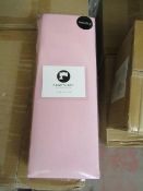 Sanctuary Fitted Sheet With Deep Box Double Blush 100 % Cotton New & Packaged