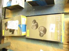 Jabra Elite 75t wireless ear buds, powers on but not tested Bluetooth audio and in used condition.