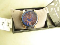 Wrist watch by Pocket, blue, new and boxed.