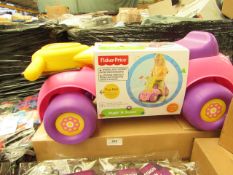 Fisher-Price push n' scoot, new and boxed.