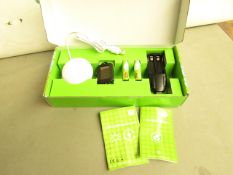 5x 5 Piece energy saving kit with rechargeable batteries, new and boxed.