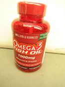 100 Soft Gel Capsules of Holland & Barrett Omega 3 Fish Oil 1000mg. BB 03/22. New & in Sealed Tubs