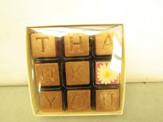 4 x Choconchoc " Thank You" Set of 9 Chocolates in each Box..110g Each Box. New