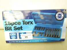 Streetwize 15 Piece Torx Bit Set. New & packaged