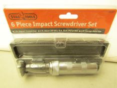 Stag Tools 6 Piece Impact Screwdriver Set. New & packaged